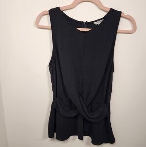 Naked Zebra Black Twist Front Blouse Small